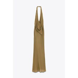 ZARA LIMITED EDITION DRAPED HALTERNECK MAXI DRESS